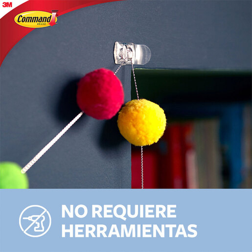 GANCHO COMMAND CLEAR MINI 6U