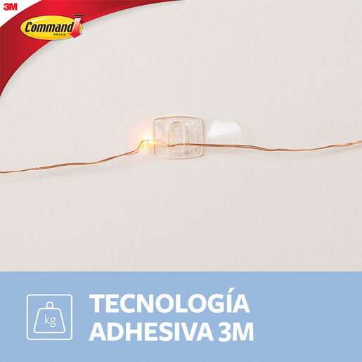 GANCHO COMMAND CLEAR MINI 6U