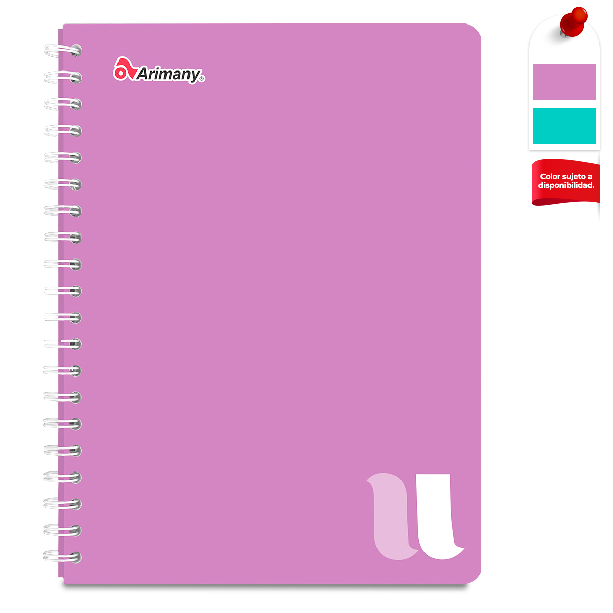 CUADERNO ESPIRAL ARIMANY U LINEAS 100H (PASTA SEMI DURA)
