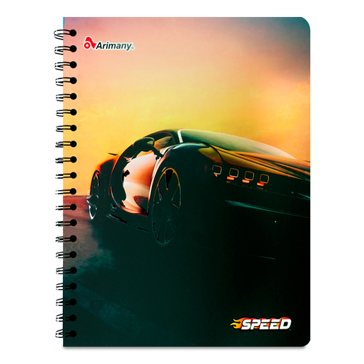 CUADERNO ESPIRAL ARIMANY SPEED CUADROS 100H (SEMI DURA)