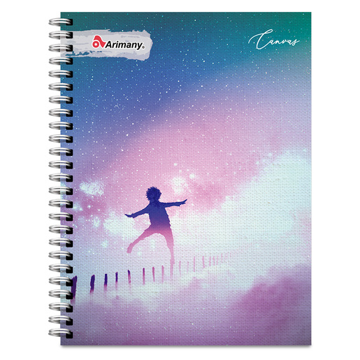 CUADERNO ESPIRAL ARIMANY CANVAS CUADROS 100H (SEMI DURA)
