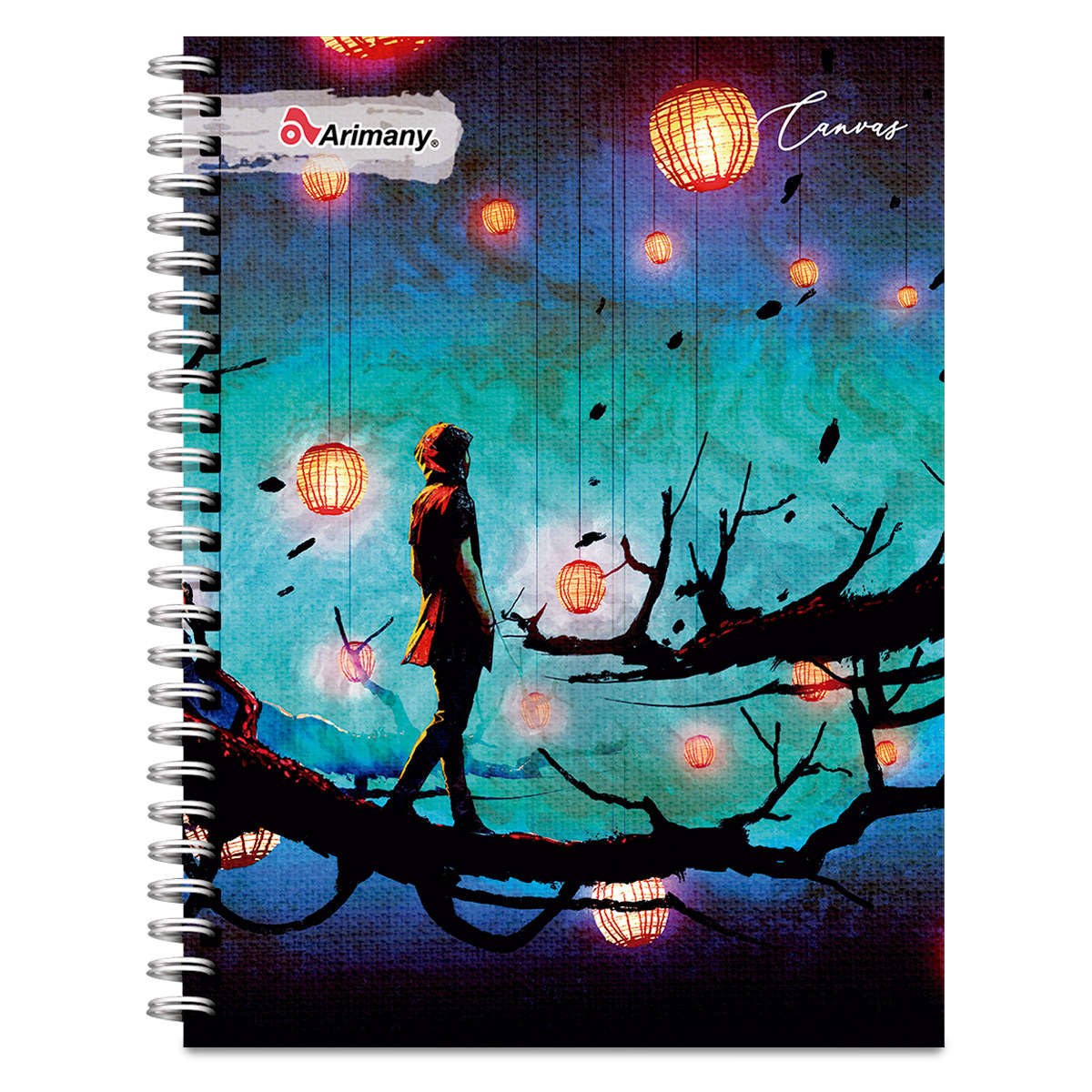 CUADERNO ESPIRAL ARIMANY CANVAS LINEAS 100H (SEMI DURA)