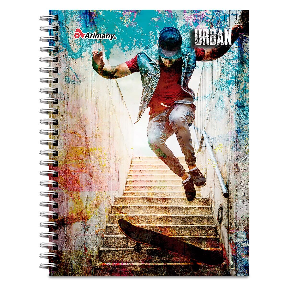 CUADERNO ESPIRAL ARIMANY URBAN LINEAS 100H (PASTA SEMI DURA)