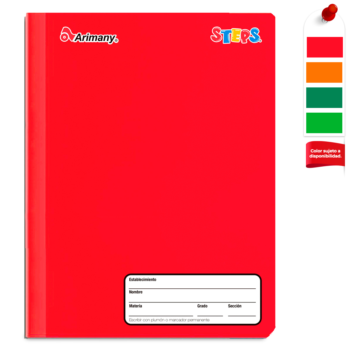 CUADERNO COSIDO ARIMANY STEPS CUADROS 100H