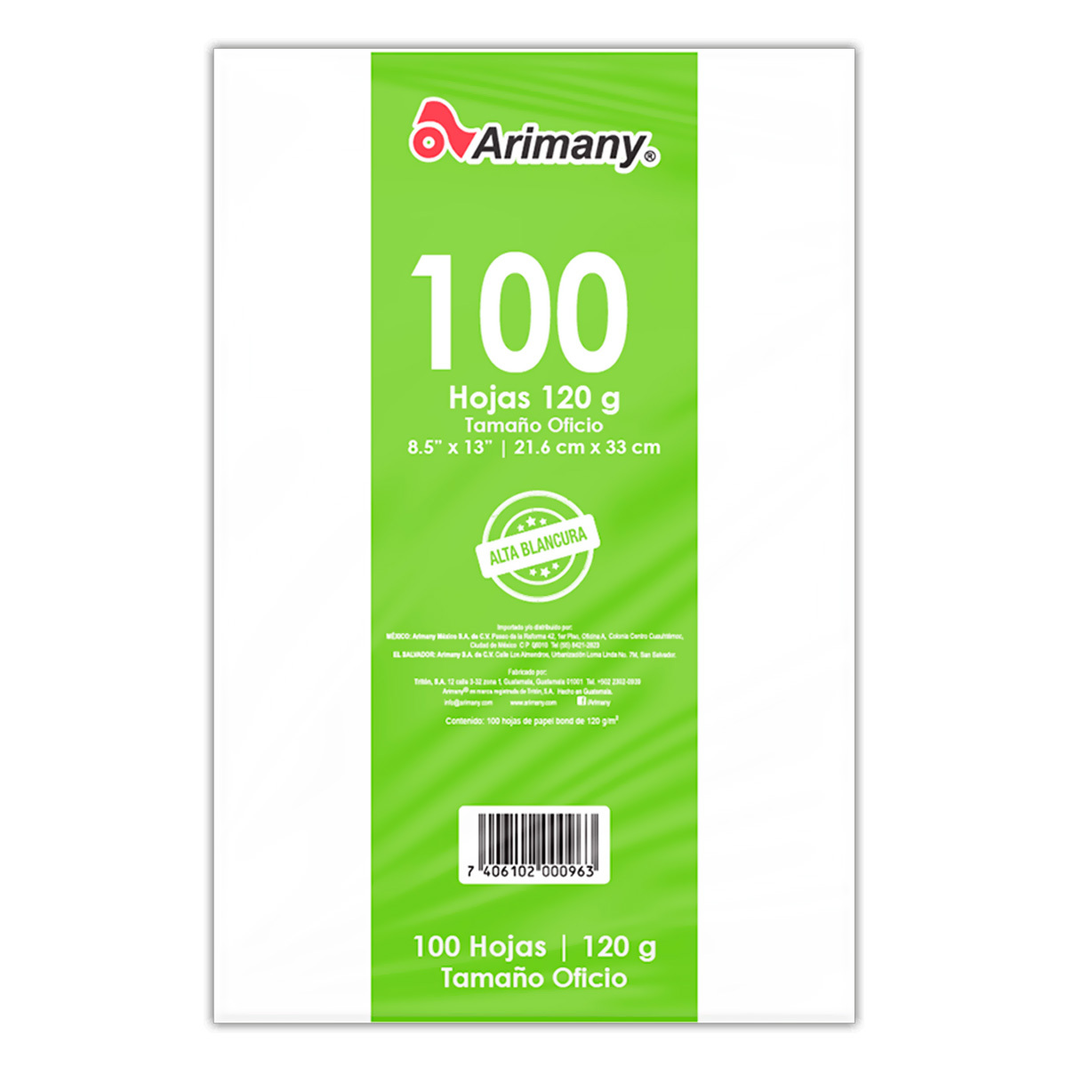 PAPEL 120GR OFICIO ARIMANY