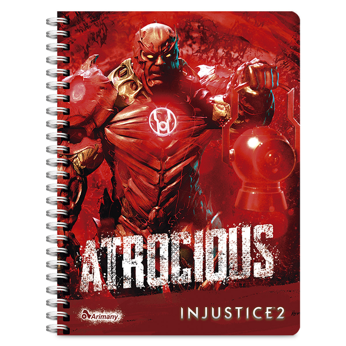 CUADERNO ESPIRAL ARIMANY INJUSTICE LINEAS 100H (SEMI DURA)