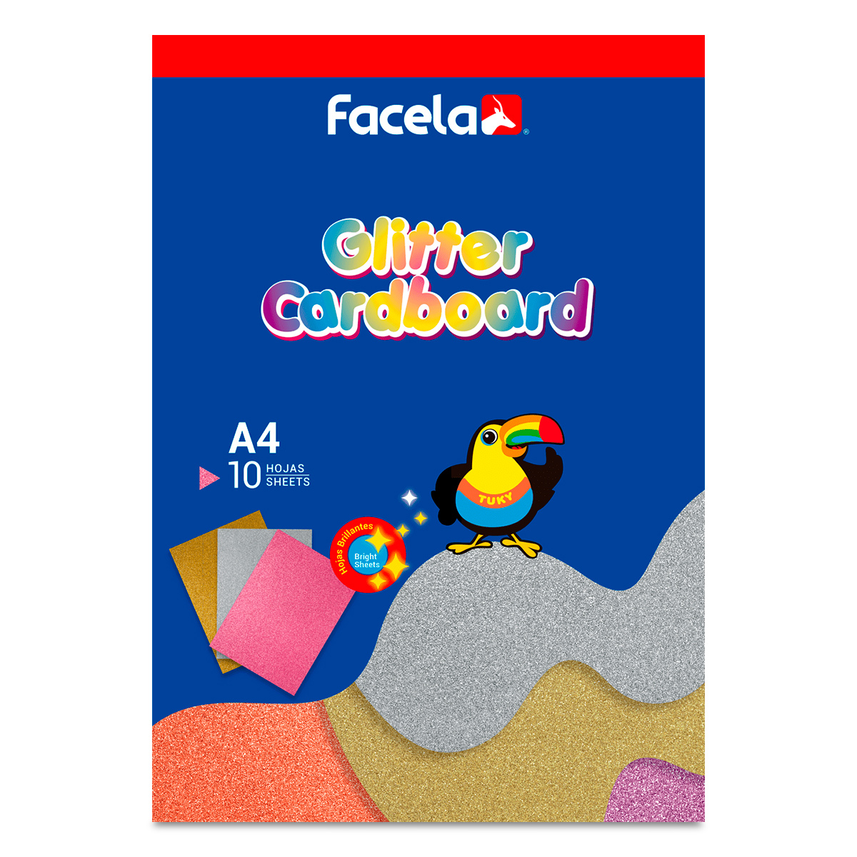 LIBRETA GLITTER A4 10 HOJAS