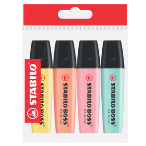 ROTULADOR STABILO BOSS PASTEL 4PK