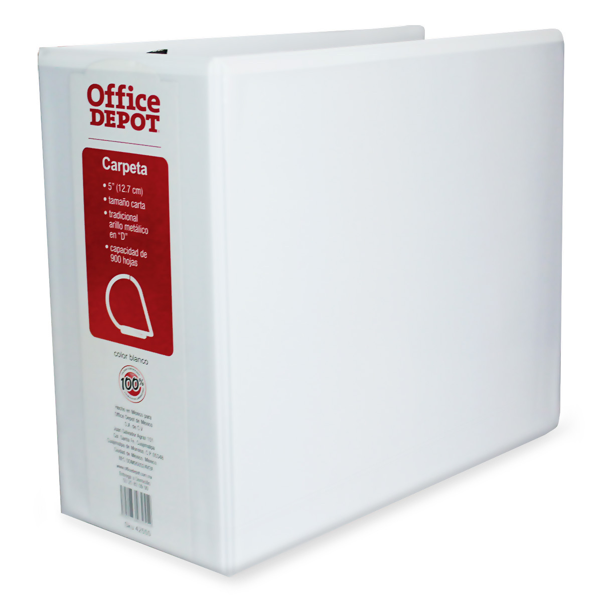 CARPETA 5  OD CON VENTANA, COLOR BLANCO, ARILLO D