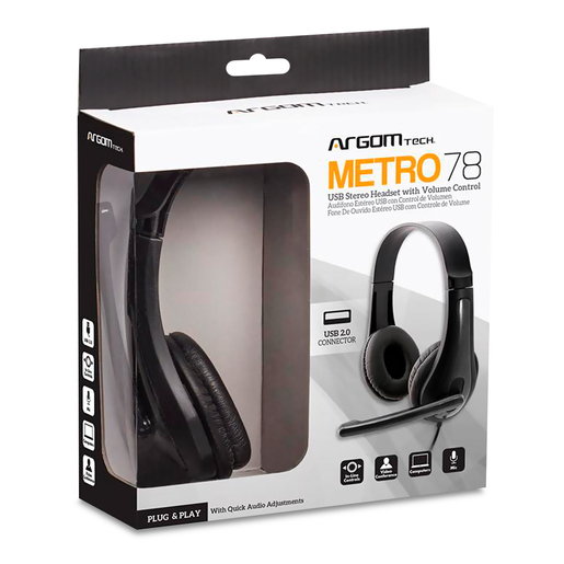 AUDIFONOS ARGOM SET METRO 78 ARG-HS-0078