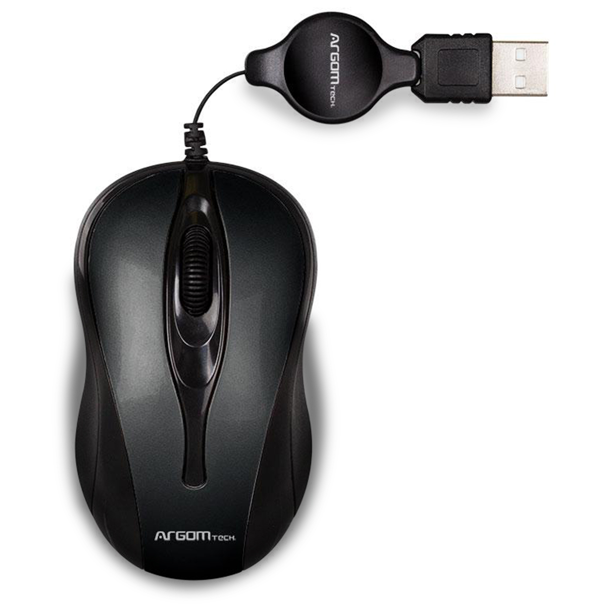 MOUSEUSB RETRACTIL NEGRO ARGOMTECH