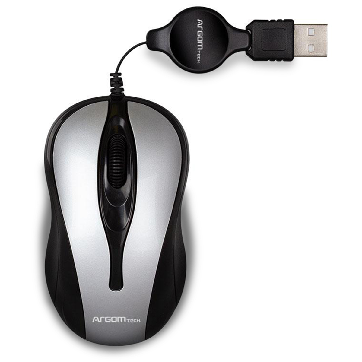 MOUSE ARGOM RETRACTIRL OPTICO VERDE ARG-MS-0008GR