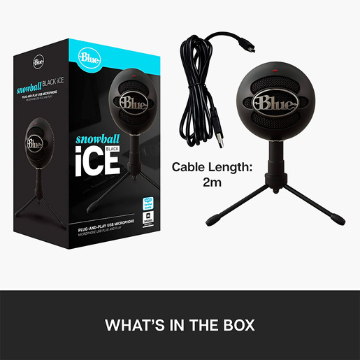 MICROFONO USB ICE LOG51 SNOWBALL NEGRO
