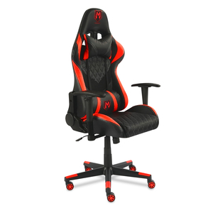 SILLA GAMER NEGRO CON ROJO