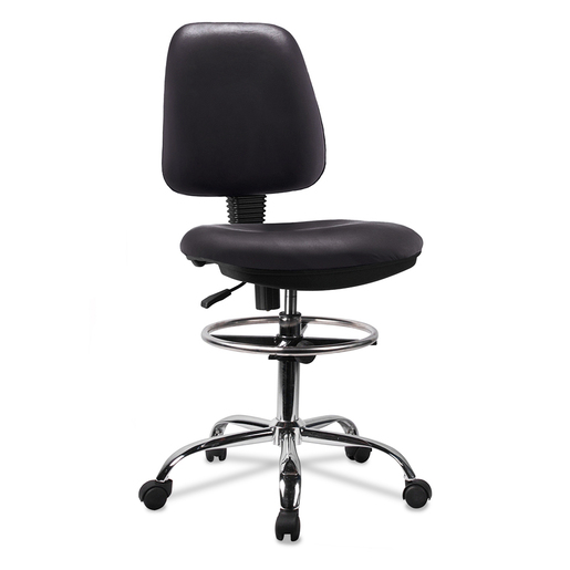 SILLA PARA CAJERO DE PU COLOR NEGRO MODUTEC