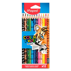 LAPICES DE COLOR MAPED PEPS  ANIMAL 12U LAPICES DE COLOR MAPED PEPS  ANIMAL 12U