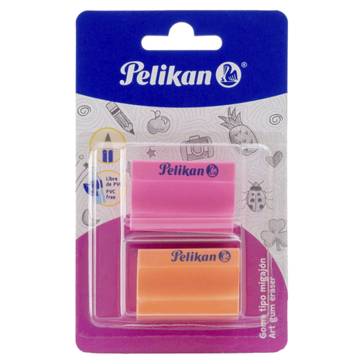BORRADOR PELIKAN NEON 2U (PORTA LAPIZ)
