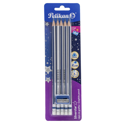 LAPIZ GRAFITO PELIKAN TRIANGULAR SILVERSTAR 5U