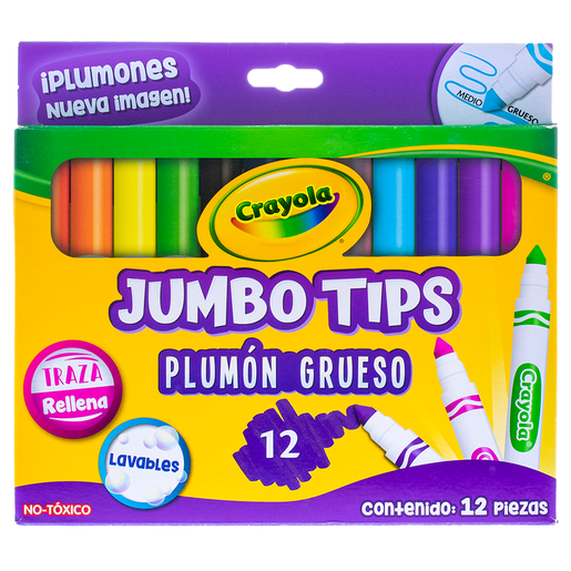 MARCADORES CRAYOLA JUMBO TIPS 12U