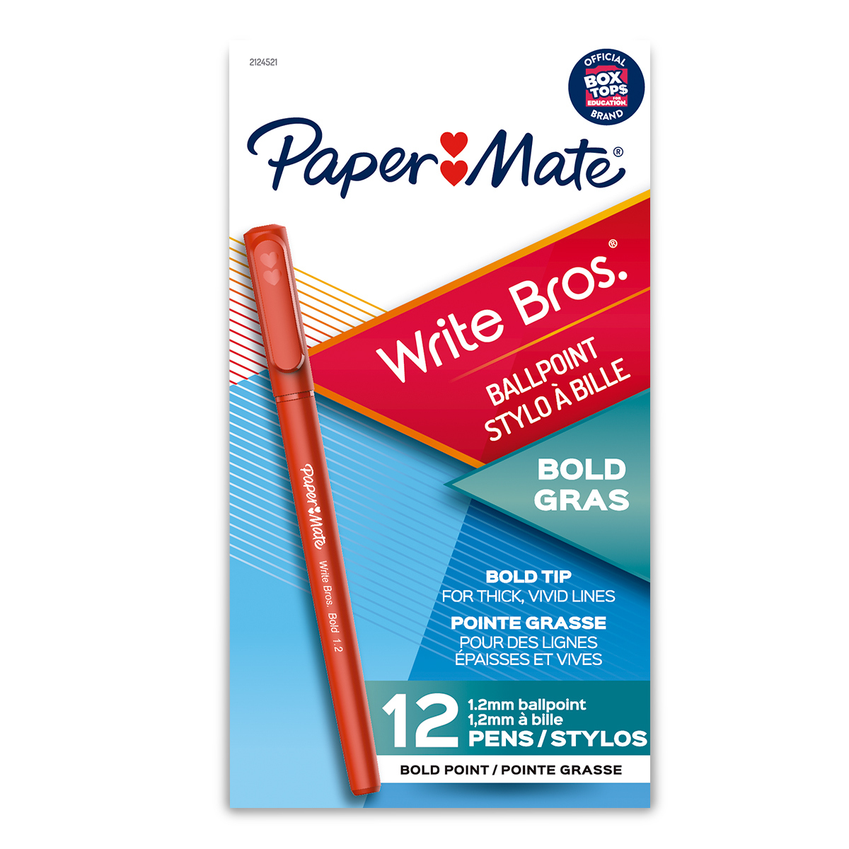 BOLIGRAFO PAPER MATE ROJO 1.2MM 12U (ESTILO WRITE BROS)