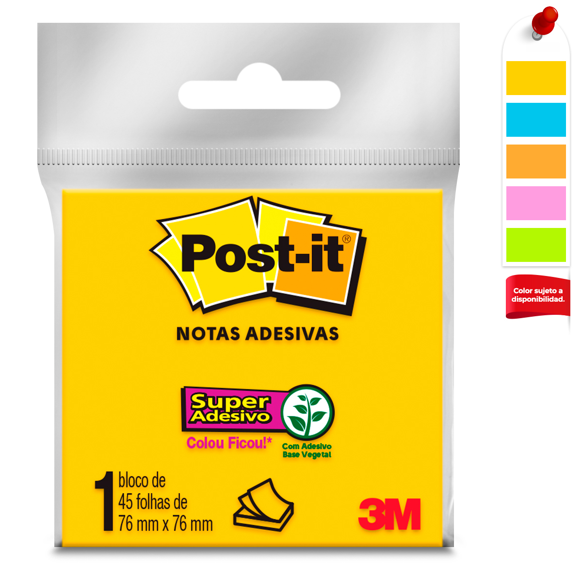 NOTAS ADHESIVAS POST-IT 3X3P 45H (SUPER STICKY)