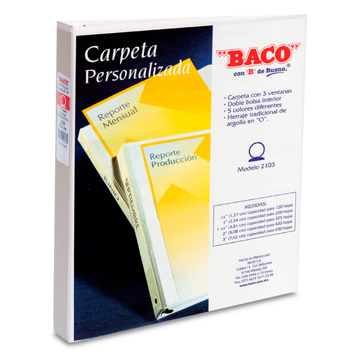 CARTAPACIO BACO PLAST 1.5P BCO C/FUNDA 2103