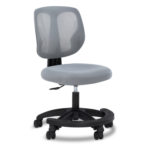 SILLA SECRETARIAL DE MESH COLOR GRIS CON APOYA PIES 4TUNE