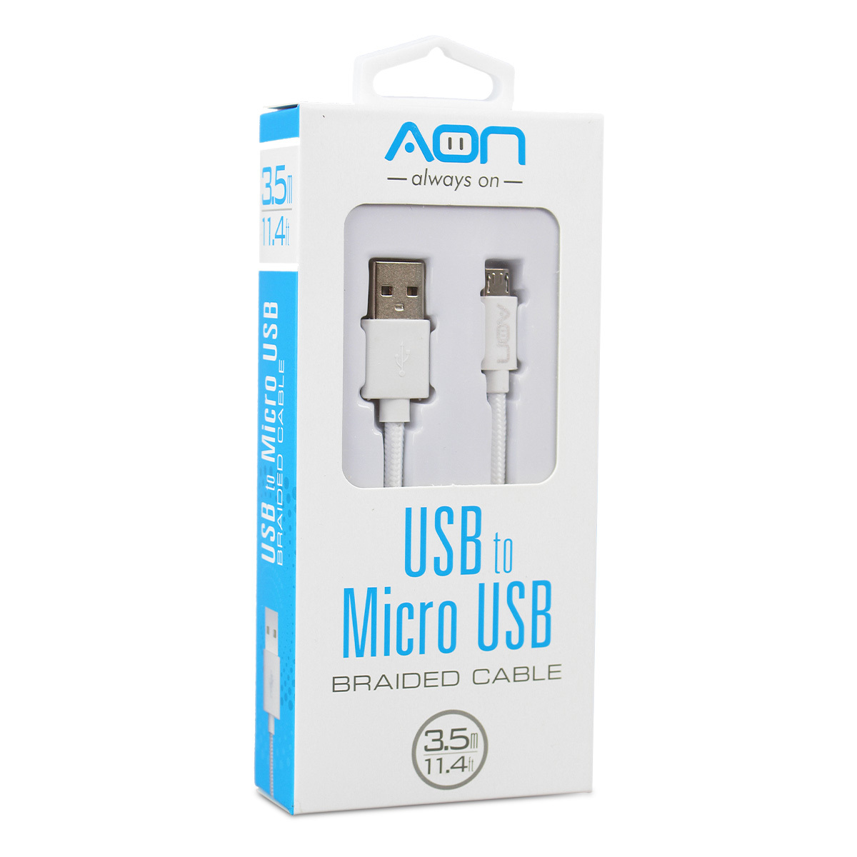 CABLE USB A MICRO 3.5MTS BLANCO