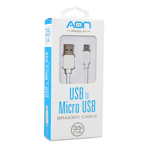 CABLE USB A MICRO 3.5MTS BLANCO