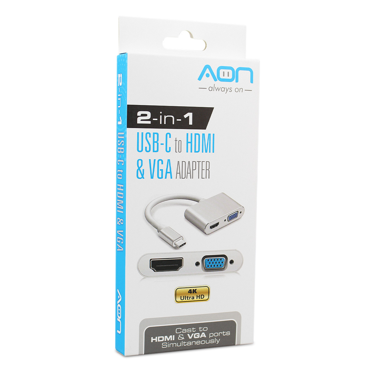 ADAPTADOR DE CABLE USB TYPE C A HDMI & VGA BLANCO NP.CAB1A.021 (400608) -  Breaking Technology