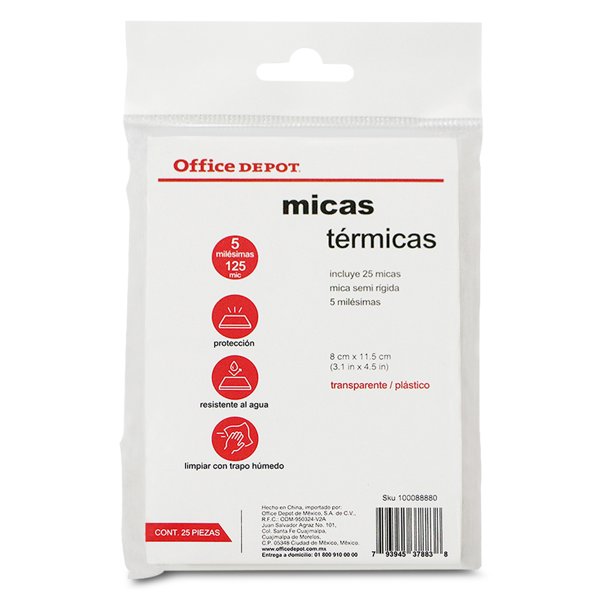 MICA OFFICE DEPOT CARNET 25U (5 MILESIMAS, SEMI