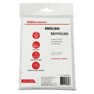 MICA OFFICE DEPOT GAFETE 15U 10 MILESIMAS, RIGIDA MICA OFFICE DEPOT GAFETE 15U 10 MILESIMAS, RIGIDA