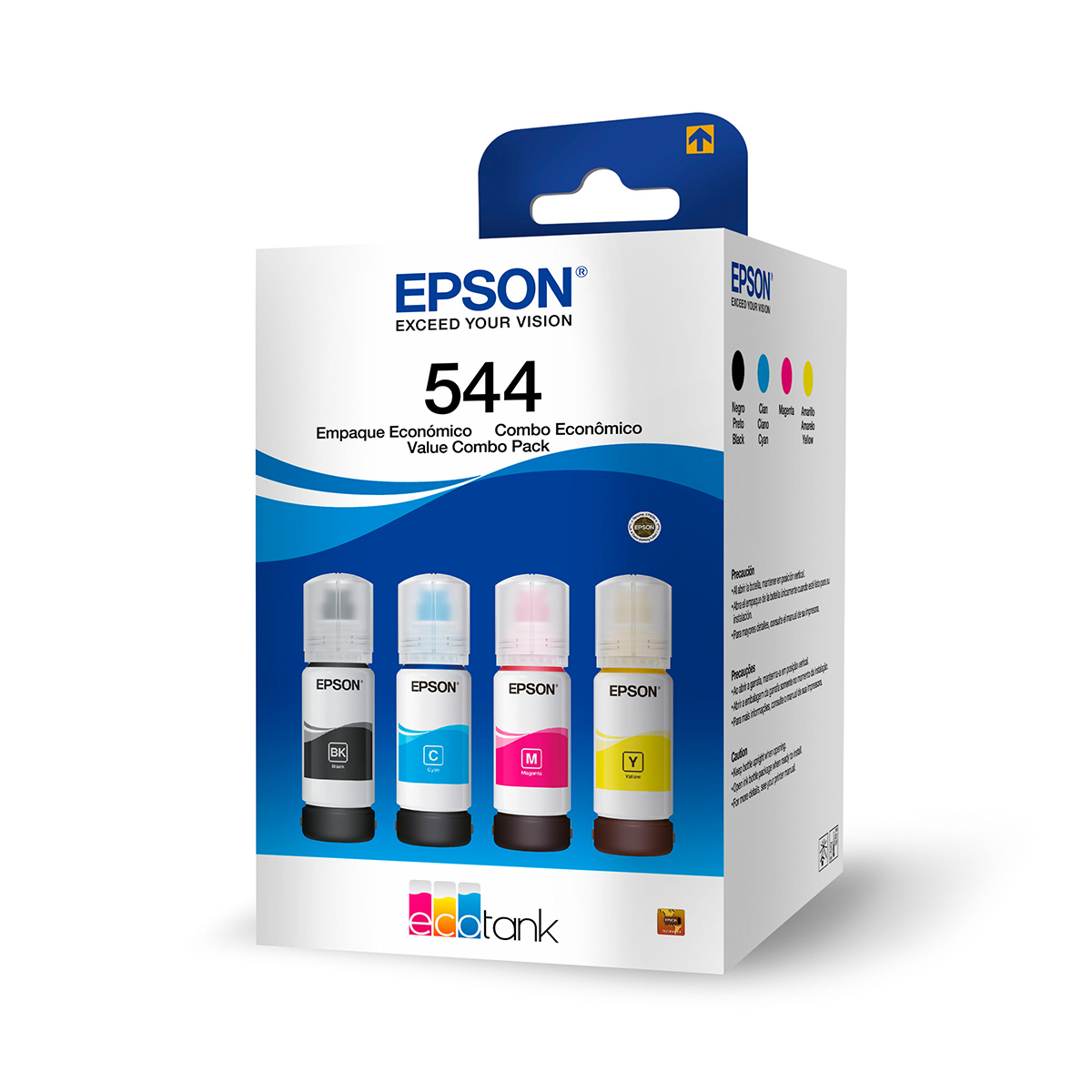 COMBO BOTELLAS DE TINTA EPSON 544 NEGO, MAGENTA, CIAN, AMARILLO