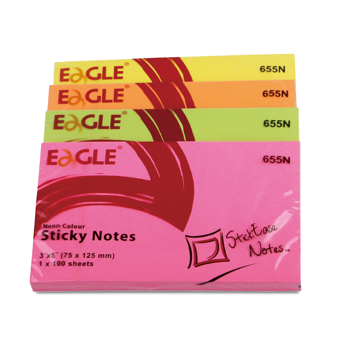 NOTAS ADHESIVAS EAGLE 3P X 5P (NEON, 100H)