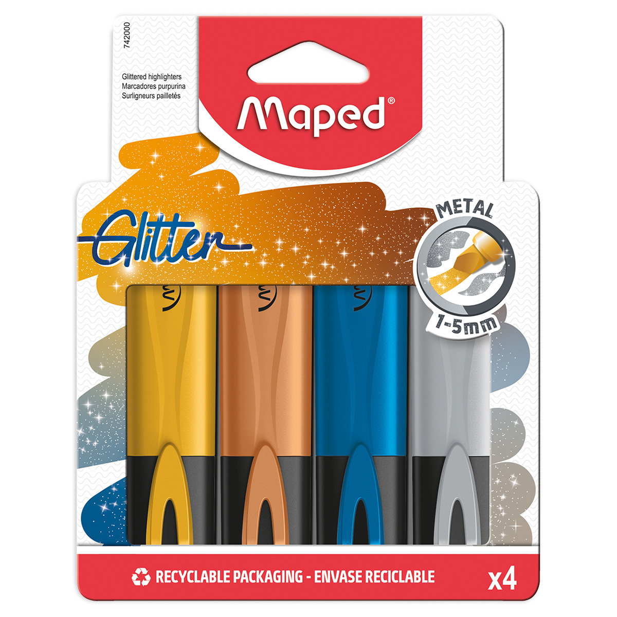 MARCATEXTOS MAPED METALICOS 4U