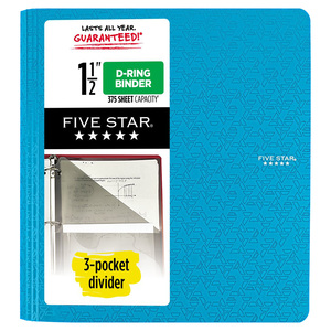 CARPETA FIVE STAR DE PLASTICO 1.5P