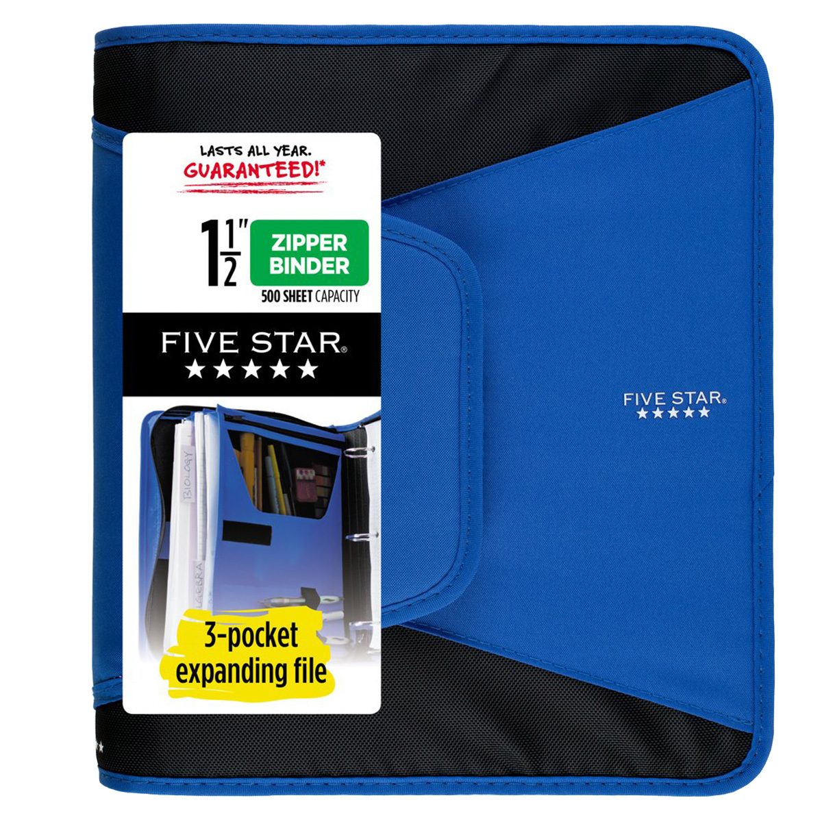 CARPETA FIVE STAR CON CIERRE 1.5P