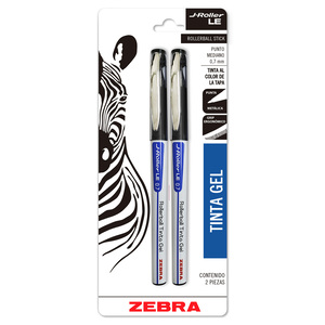 ROLLERBALL ZEBRA J-ROLLER NEGRO 2U (TINTA GEL , PUNTO MEDIANO 0.7MM) ROLLERBALL ZEBRA J-ROLLER NEGRO 2U (TINTA GEL , PUNTO MEDIANO 0.7MM)