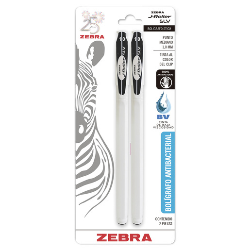 BOLIGRAFO ZEBRA J-ROLLER NEGRO2U(1.0MM,RESINA ANTIMICROBIAL)