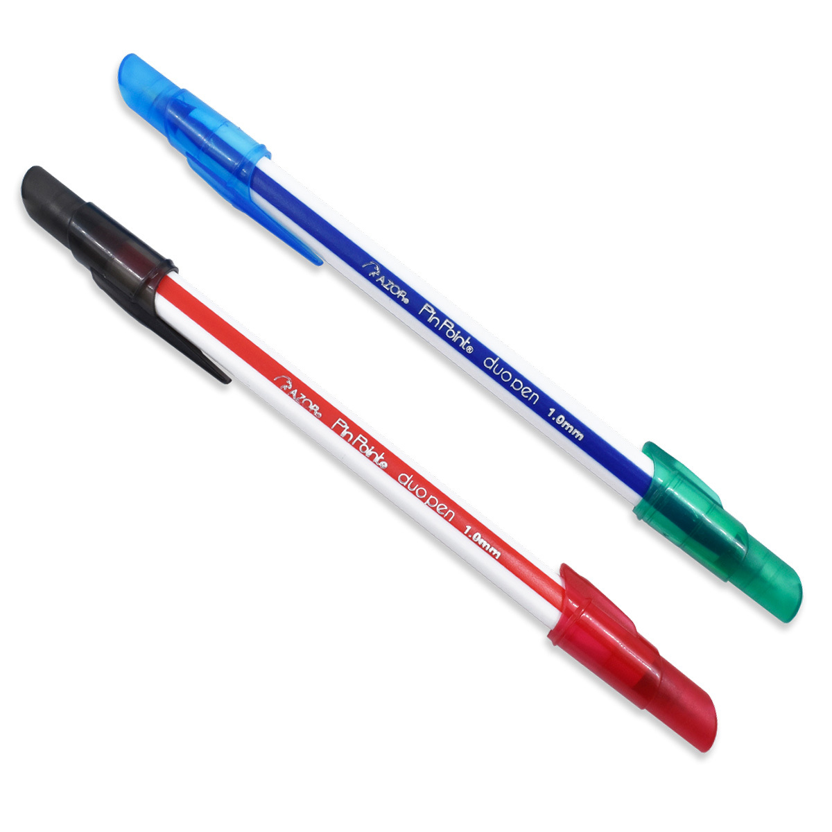 BOLIGRAFO AZOR PIN POINT DUO PEN 2U NEGRO/ROJO Y AZUL/VERDE 1.00MM
