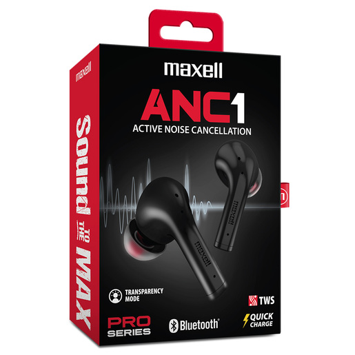 AUDIFONOS MAXELL IN EAR TRUE WIRELESS NEGROS 348500