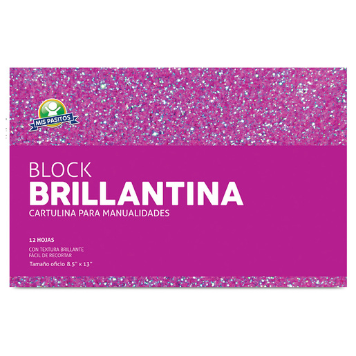 BLOCK CARTULINA BRILLANTINA OFICIO 12H