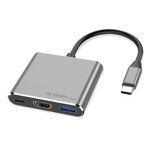 ADAPTADOR ARGOM USB TIPO C MACHO A USB 3.0 / HDMI