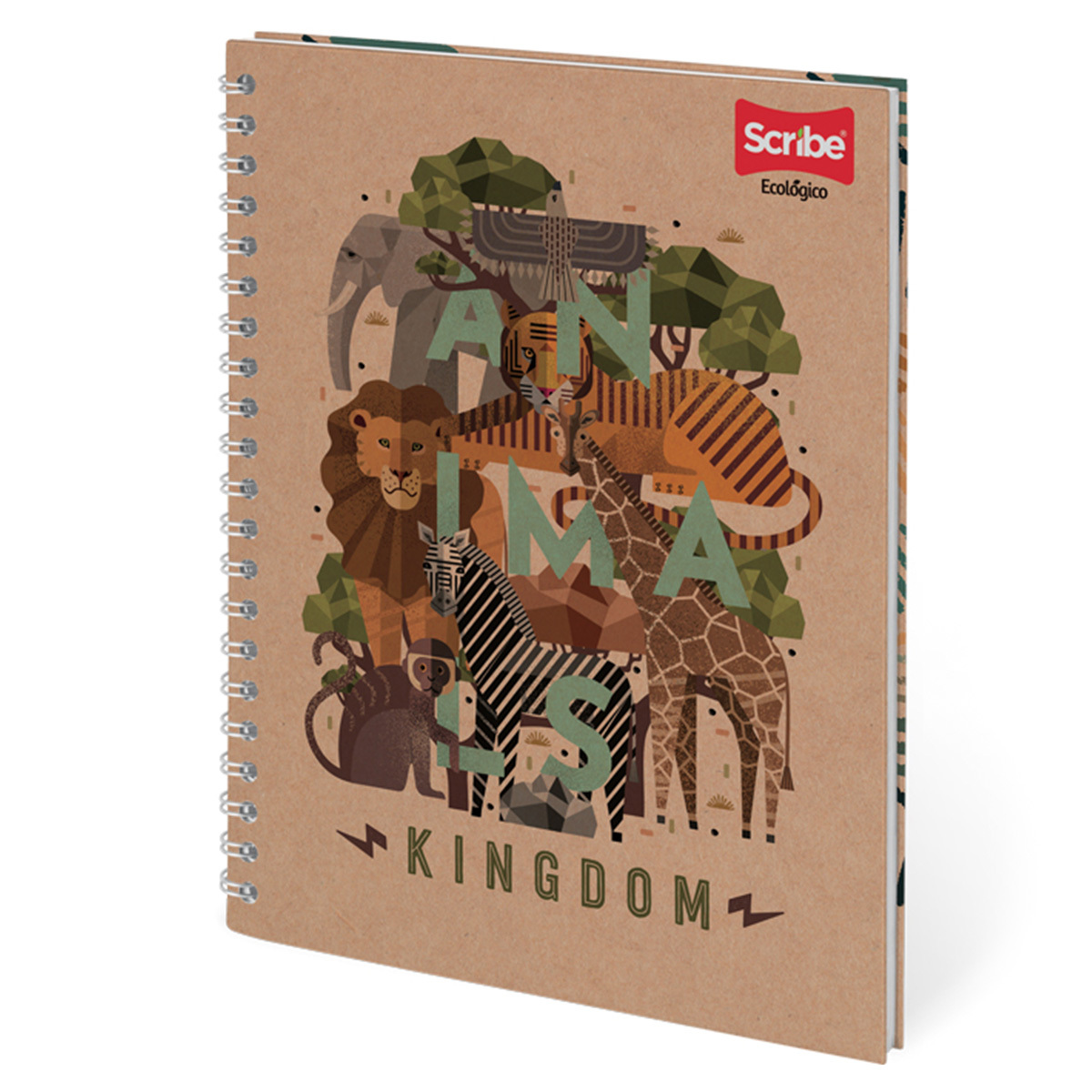 CUADERNO ESPIRAL CUADROS SCRIBE (ECOLOGICO, DOBLE ARILLO, 100 HOJAS)