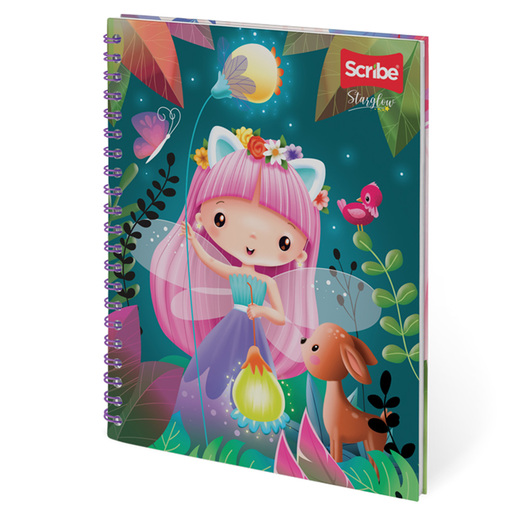CUADERNO ESPIRAL SCRIBE RAYA STARGLOW 100H