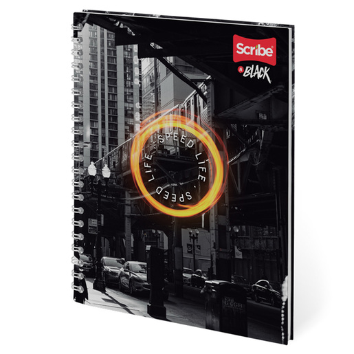 CUADERNO ESPIRAL RAYA SCRIBE  (INBLACK, DOBLE ARILLO, 100 H)