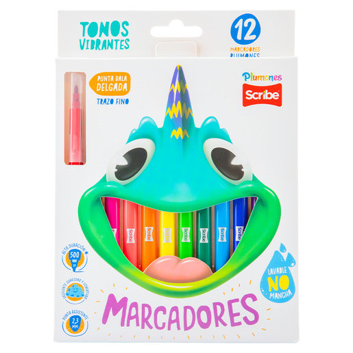 MARCADORES SCRIBE DELGADOS 12U