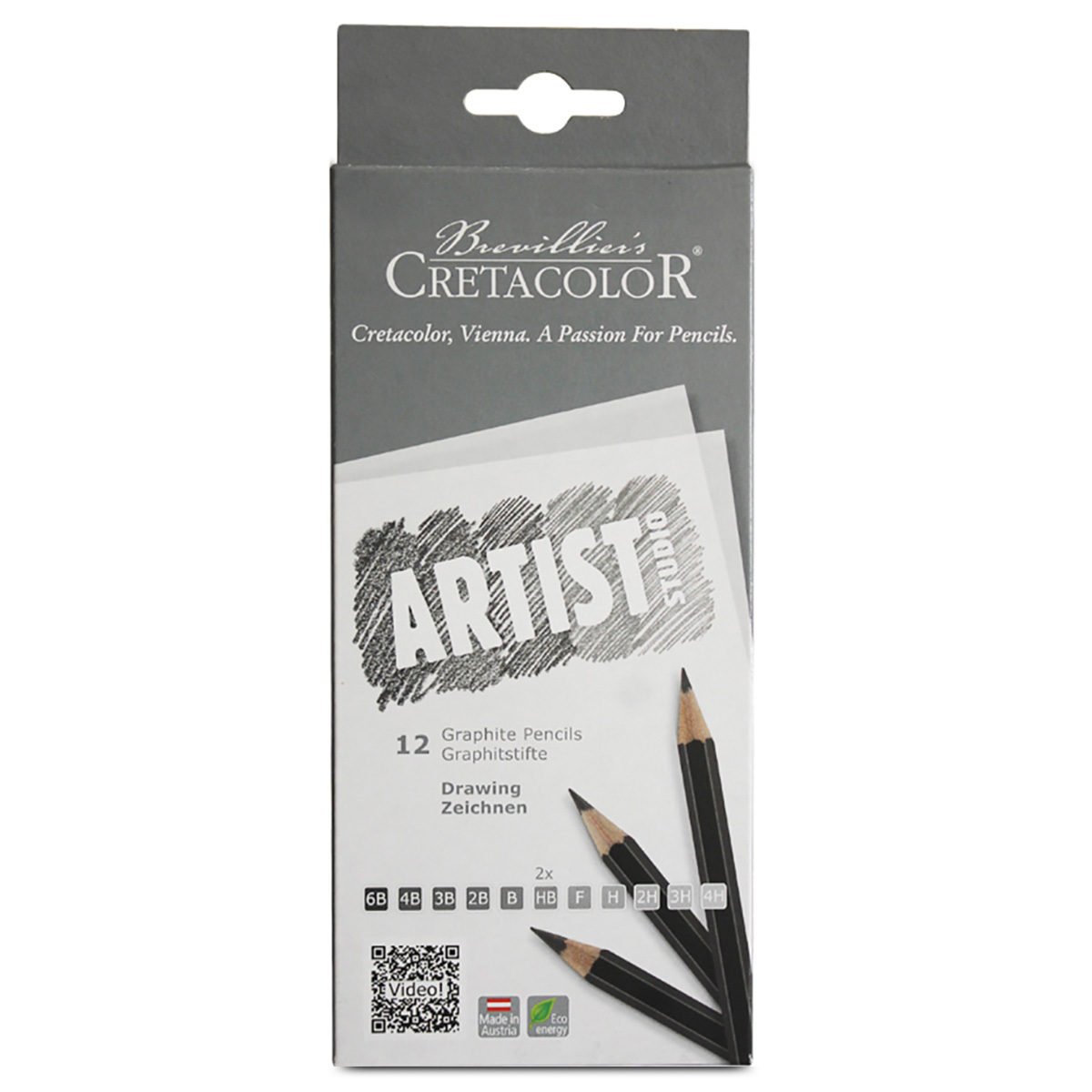 LAPICES DE GRAFITO ARTIST STUDIO 12U(6B,4B,3B,2B,B,HB (X 2), F,H,2H,3H,4H)
