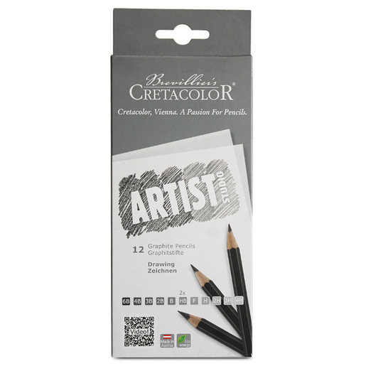 LAPICES DE GRAFITO ARTIST STUDIO 12U(6B,4B,3B,2B,B,HB (X 2), F,H,2H,3H,4H)