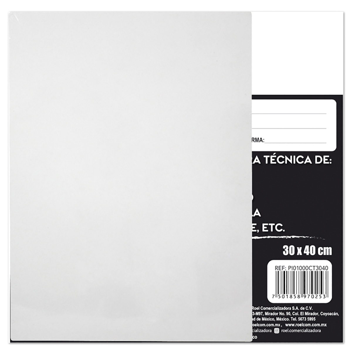 LIENZO PARA PINTAR CON TELA 100% ALGODON (MEDIDAS 30P X 40P)